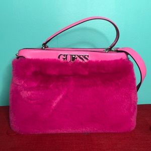 Pink Tote Guess Faux Fur